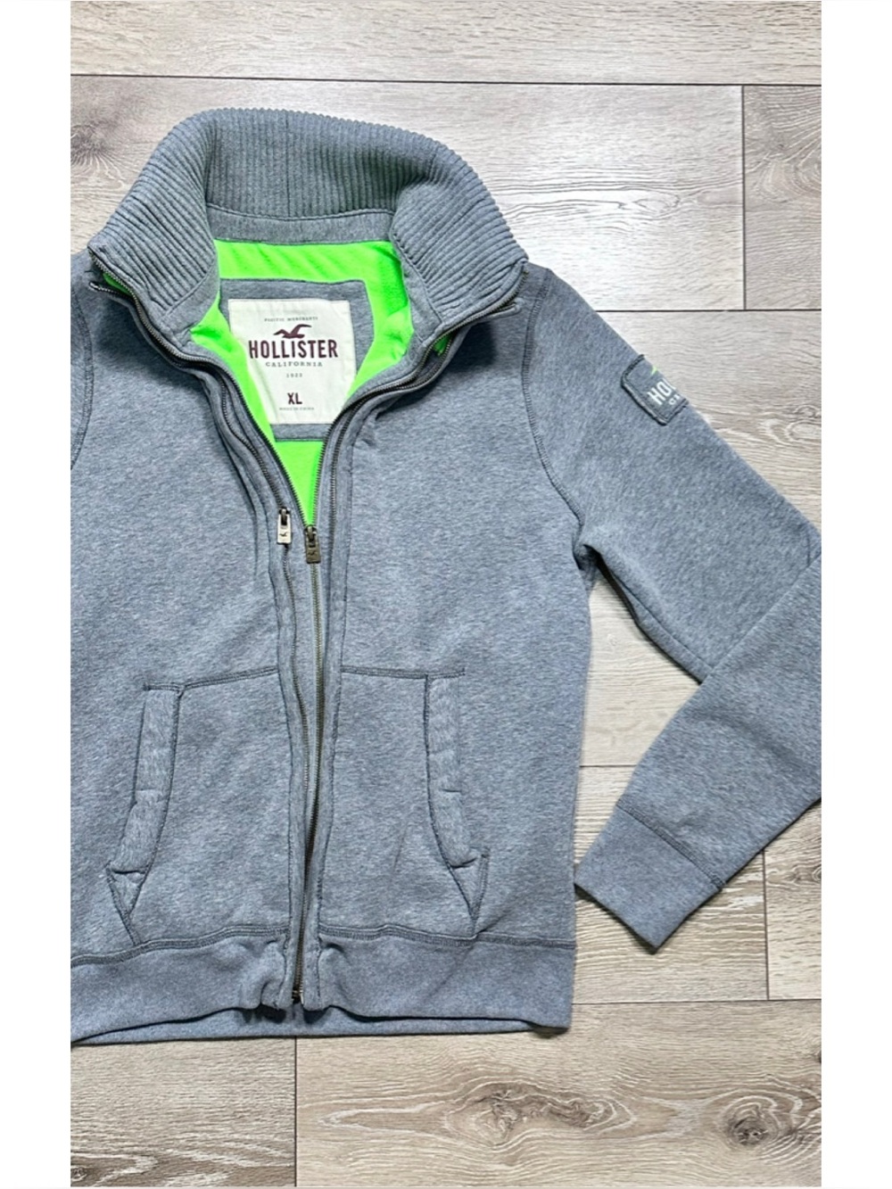 Hollister California Y2K Full Zip Fleece Lined Jacket 2000s